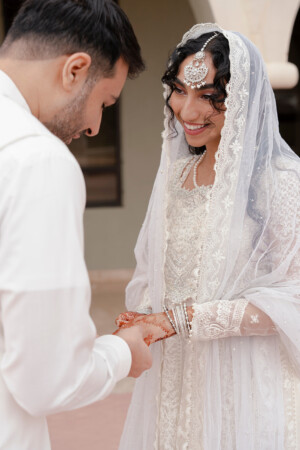 Kash and Rameen's engagement at Maryam Islamic Center, capturing a beautiful cultural moment during their ceremony
